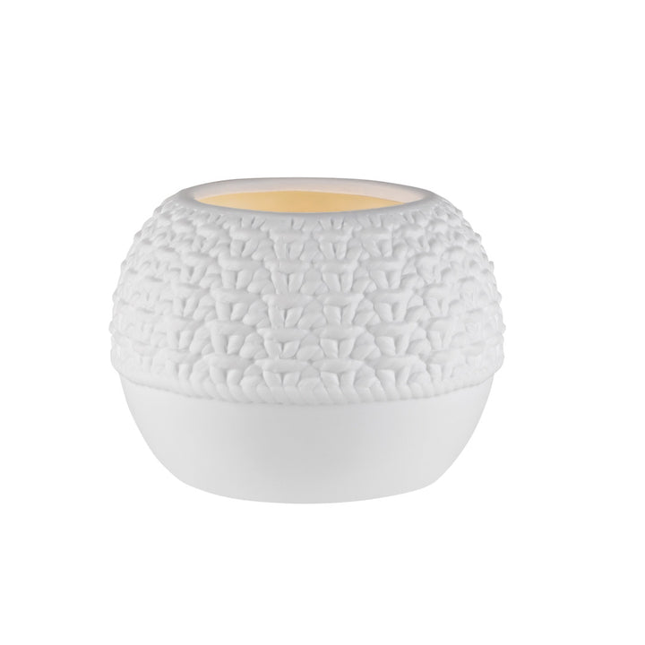 photophore porcelaine boule laine allumé 4avril