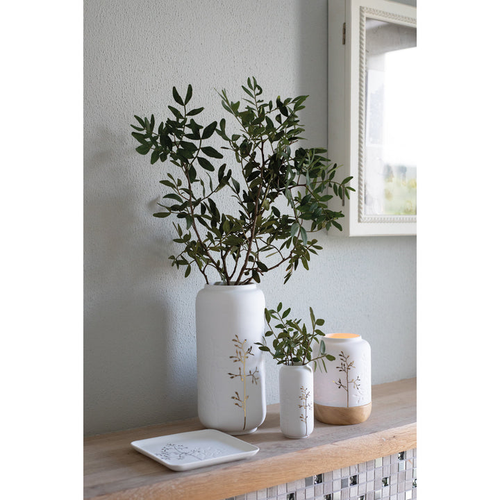 vases, assiette et bougeoir branche d'or 4avril