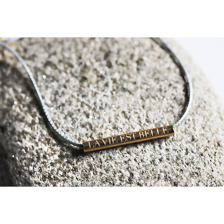 bracelet la vie est belle sur pierre 4avril
