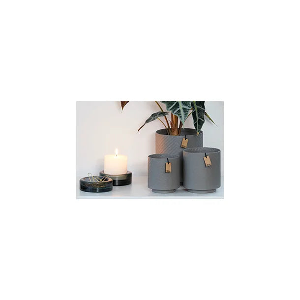 3 pots de fleurs avec plantes papier taupe 4avril