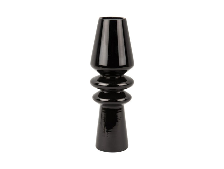 vase en verre noir cône 4avril