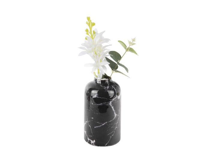 vase straight S marbre noir avec fleurs 4avril